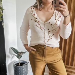 Vintage Elaris Cropped buttoned Front‎ Cardigan. Size M